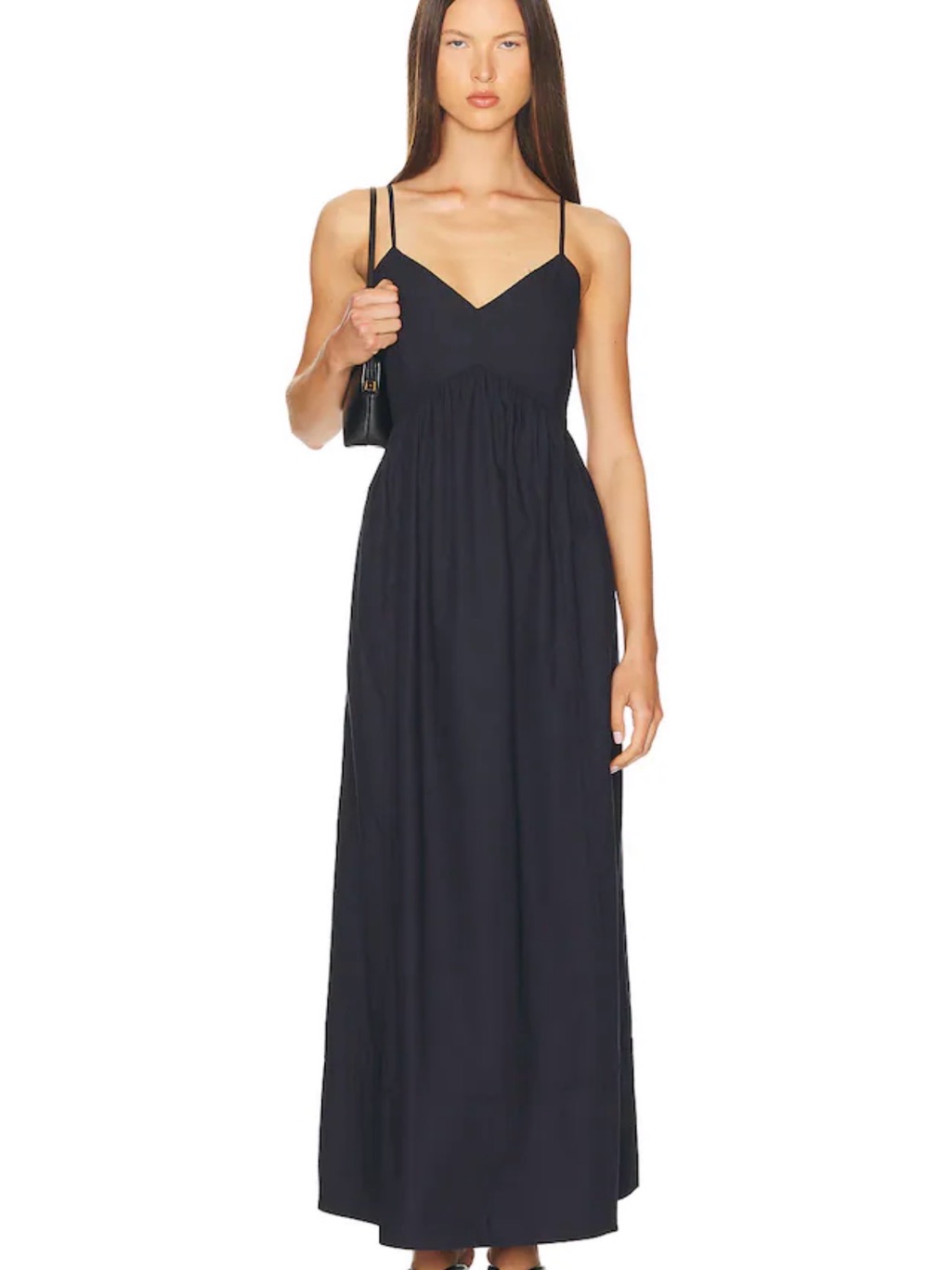 Jenni Kayne Black Spaghetti-Strap Maxi Dress